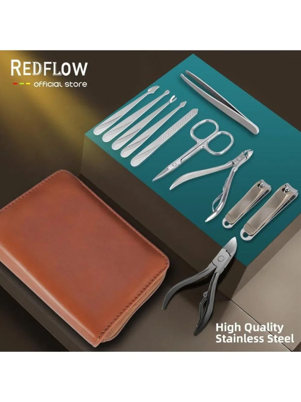11-in-1 Stainless Steel Manicure Set for Men & Women - Nail Clipper & Grooming